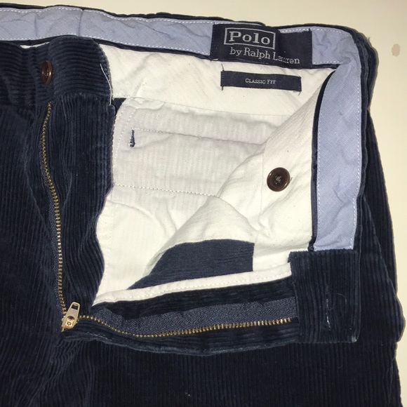 Navy polo by Ralph Lauren corduroy pants - Picture 3 of 6